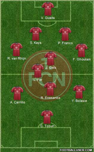 1.FC Nürnberg Formation 2015