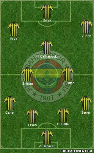 Fenerbahçe SK Formation 2015