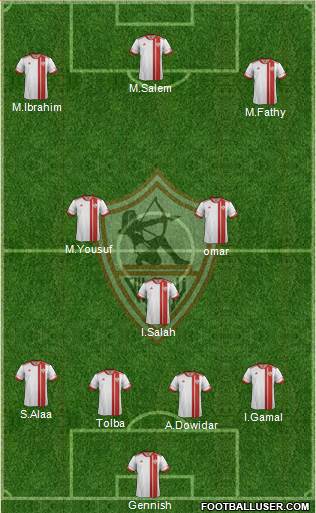 Zamalek Sporting Club Formation 2015