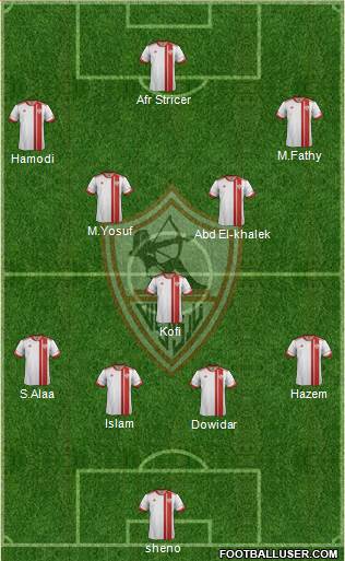 Zamalek Sporting Club Formation 2015
