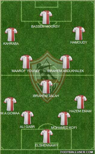 Zamalek Sporting Club Formation 2015