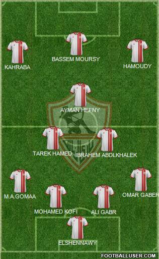 Zamalek Sporting Club Formation 2015