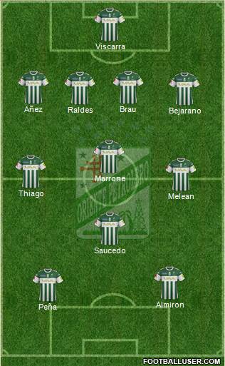 C Oriente Petrolero football formation