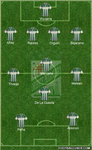 C Oriente Petrolero football formation