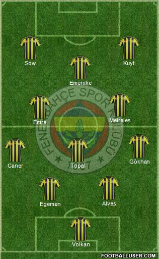 Fenerbahçe SK Formation 2015