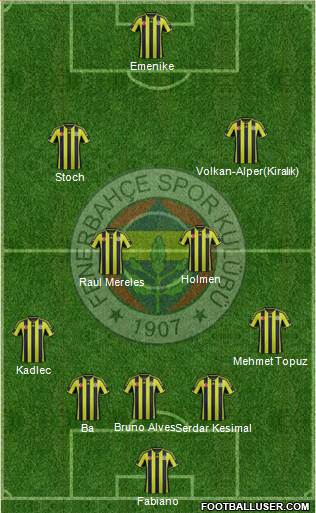 Fenerbahçe SK Formation 2015