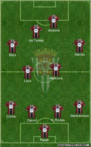 Córdoba C.F., S.A.D. Formation 2015