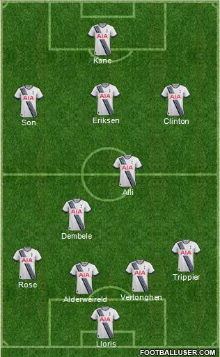 Tottenham Hotspur Formation 2015