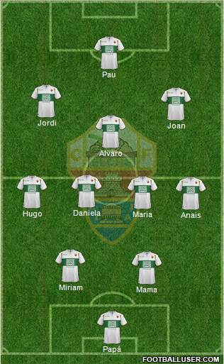 Elche C.F., S.A.D. Formation 2015