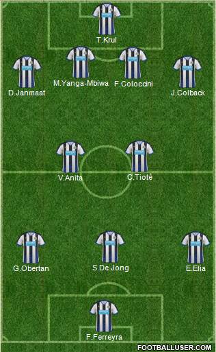 Newcastle United Formation 2015