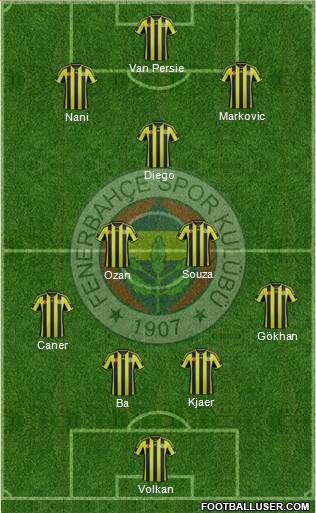 Fenerbahçe SK Formation 2015