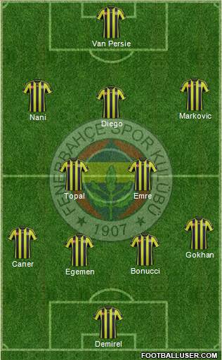 Fenerbahçe SK Formation 2015