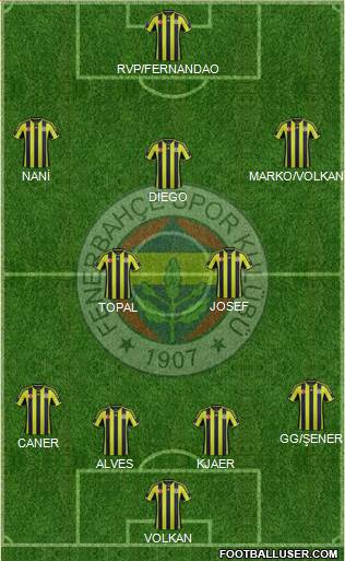 Fenerbahçe SK Formation 2015