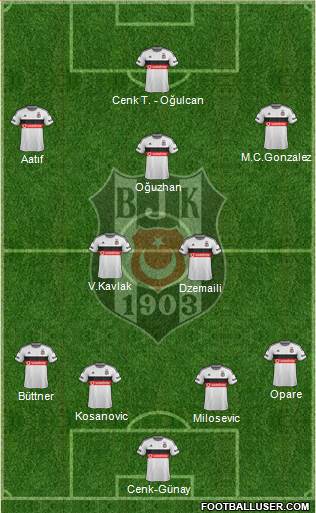 Besiktas JK Formation 2015