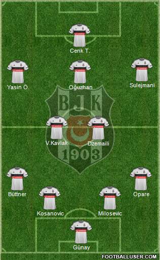 Besiktas JK Formation 2015