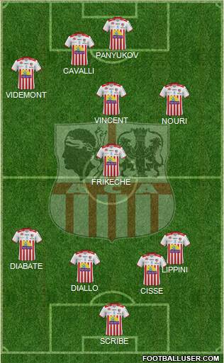 Athletic Club Ajaccien Football football formation