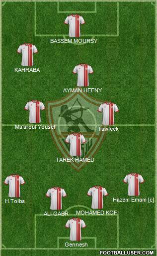 Zamalek Sporting Club Formation 2015