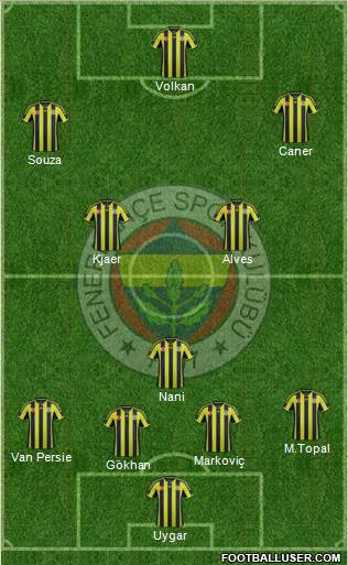 Fenerbahçe SK Formation 2015