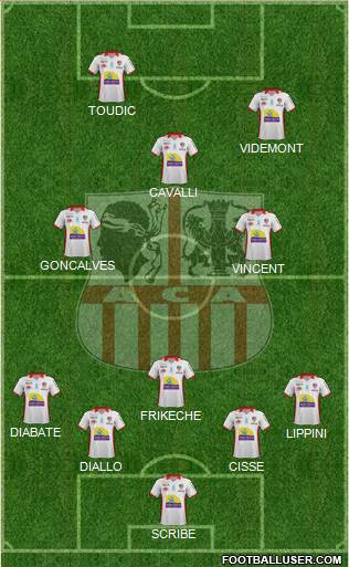 Athletic Club Ajaccien Football 4-4-2 football formation