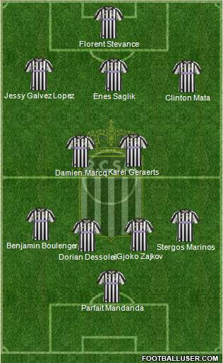 Sporting du Pays de Charleroi 3-5-1-1 football formation