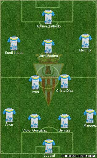 Algeciras C.F. 4-2-3-1 football formation