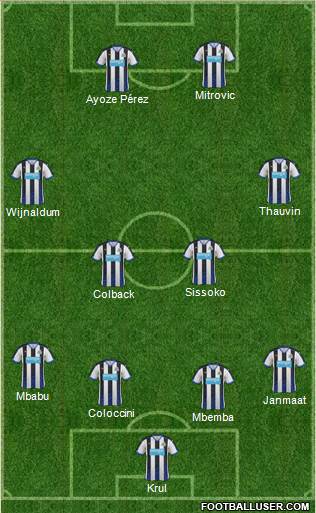 Newcastle United Formation 2015