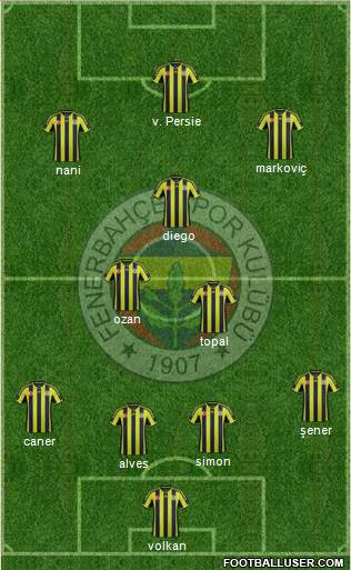Fenerbahçe SK Formation 2015