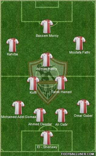 Zamalek Sporting Club Formation 2015