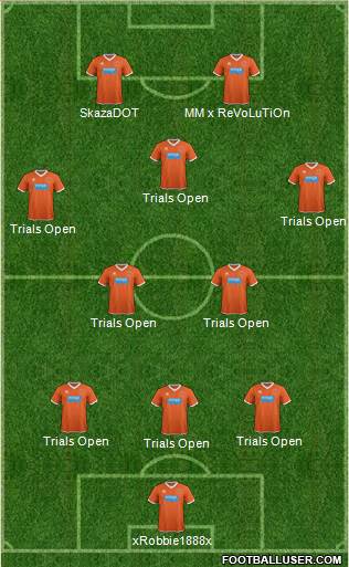 Blackpool football formation