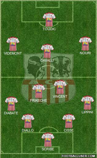 Athletic Club Ajaccien Football football formation