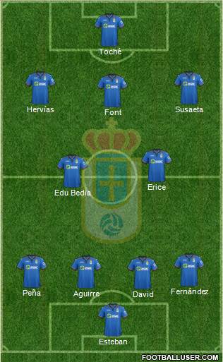Real Oviedo S.A.D. Formation 2015