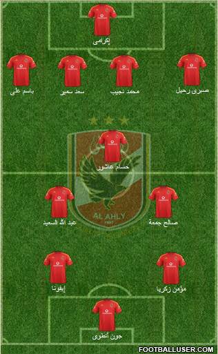 Al-Ahly Sporting Club Formation 2015