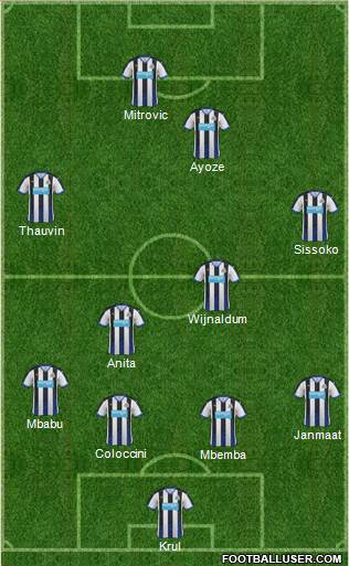 Newcastle United Formation 2015