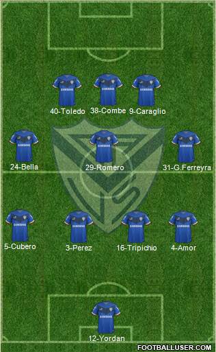 Vélez Sarsfield Formation 2015
