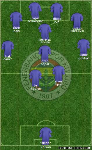 Fenerbahçe SK Formation 2015