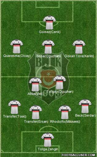 Besiktas JK Formation 2015