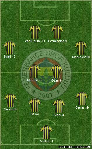 Fenerbahçe SK Formation 2015