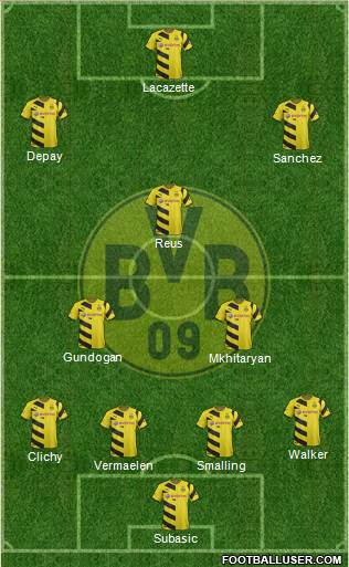 Borussia Dortmund Formation 2015