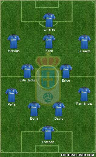 Real Oviedo S.A.D. Formation 2015