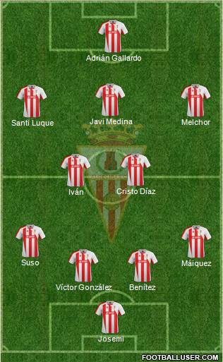 Algeciras C.F. 4-2-3-1 football formation