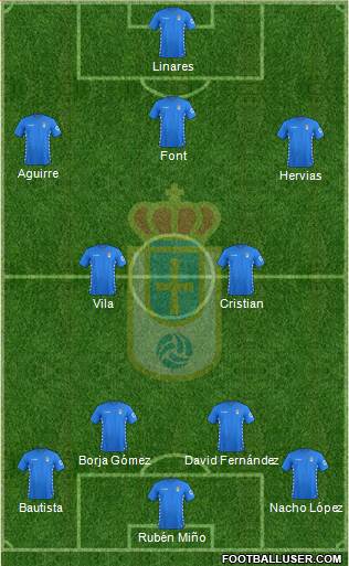Real Oviedo S.A.D. Formation 2015
