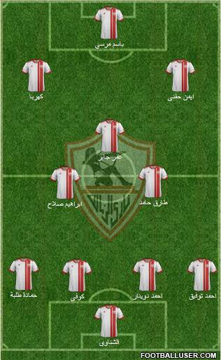 Zamalek Sporting Club Formation 2015