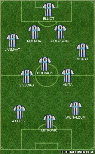 Newcastle United Formation 2015