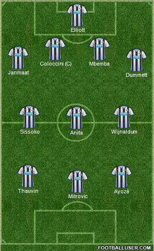 Newcastle United Formation 2015