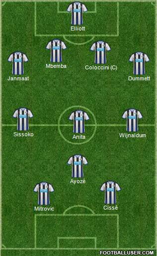 Newcastle United Formation 2015