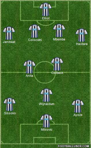 Newcastle United Formation 2015