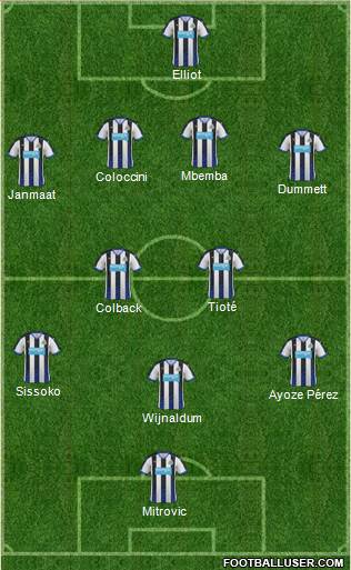 Newcastle United Formation 2015