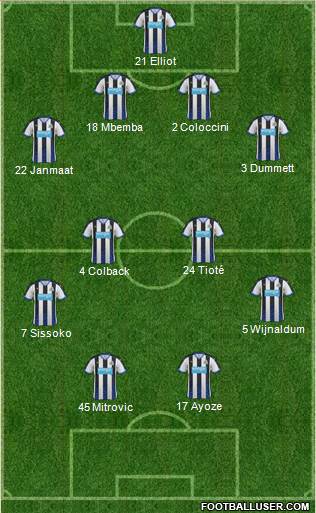 Newcastle United Formation 2015