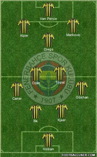 Fenerbahçe SK Formation 2015