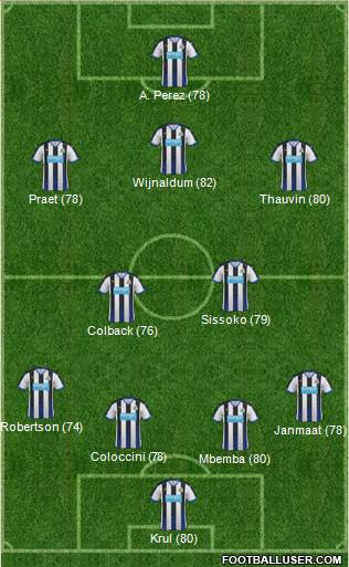 Newcastle United Formation 2015